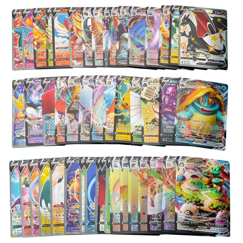 New Pokemon French Card Vmax V EX TAG Team Luminous Card Series Children's Interactive Game Battle Trading Toys Christmas Gifts