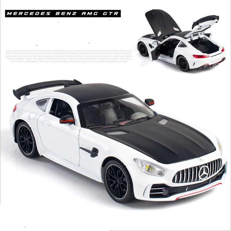 Che Zhi 1:24 Mercedes AMG GTR Diecasts Alloy Car Supercar Toy Vehicles Metal Car Model Car Sound Light Toys For Gift