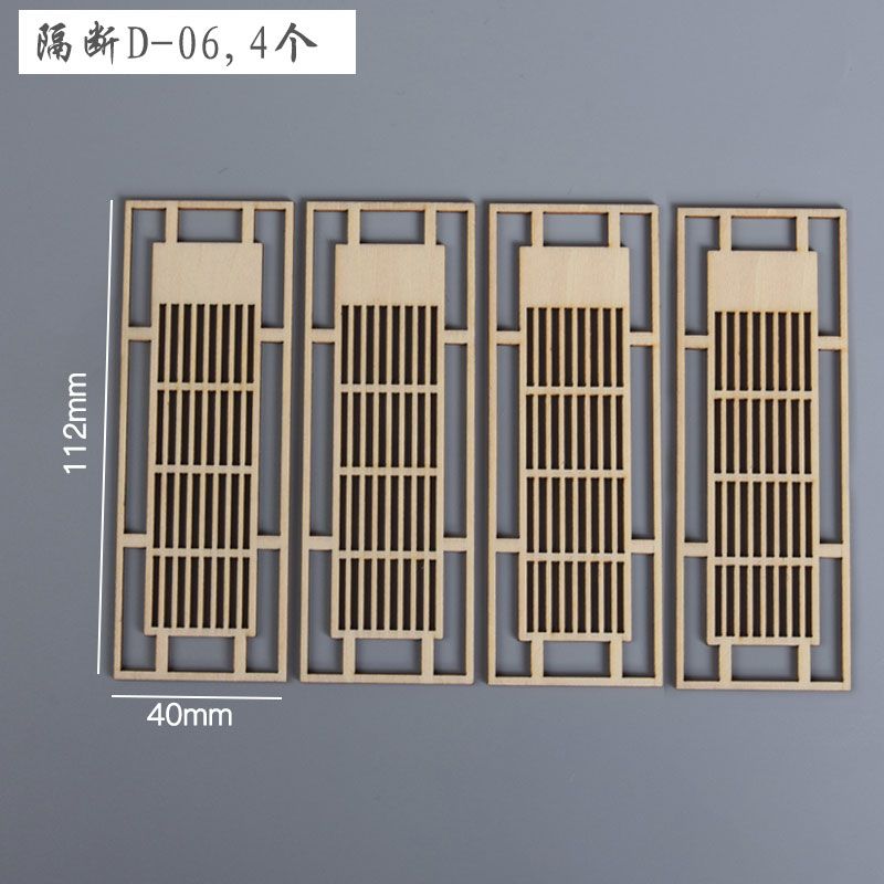 8pcs/lot Dollhouse Doll Accessories mini Furniture Miniature Sand table scene Accessories Chinese Style Wooden Pattern Screen