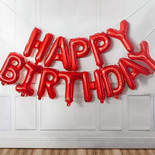 Happy Birthday Foil Balloon Banner