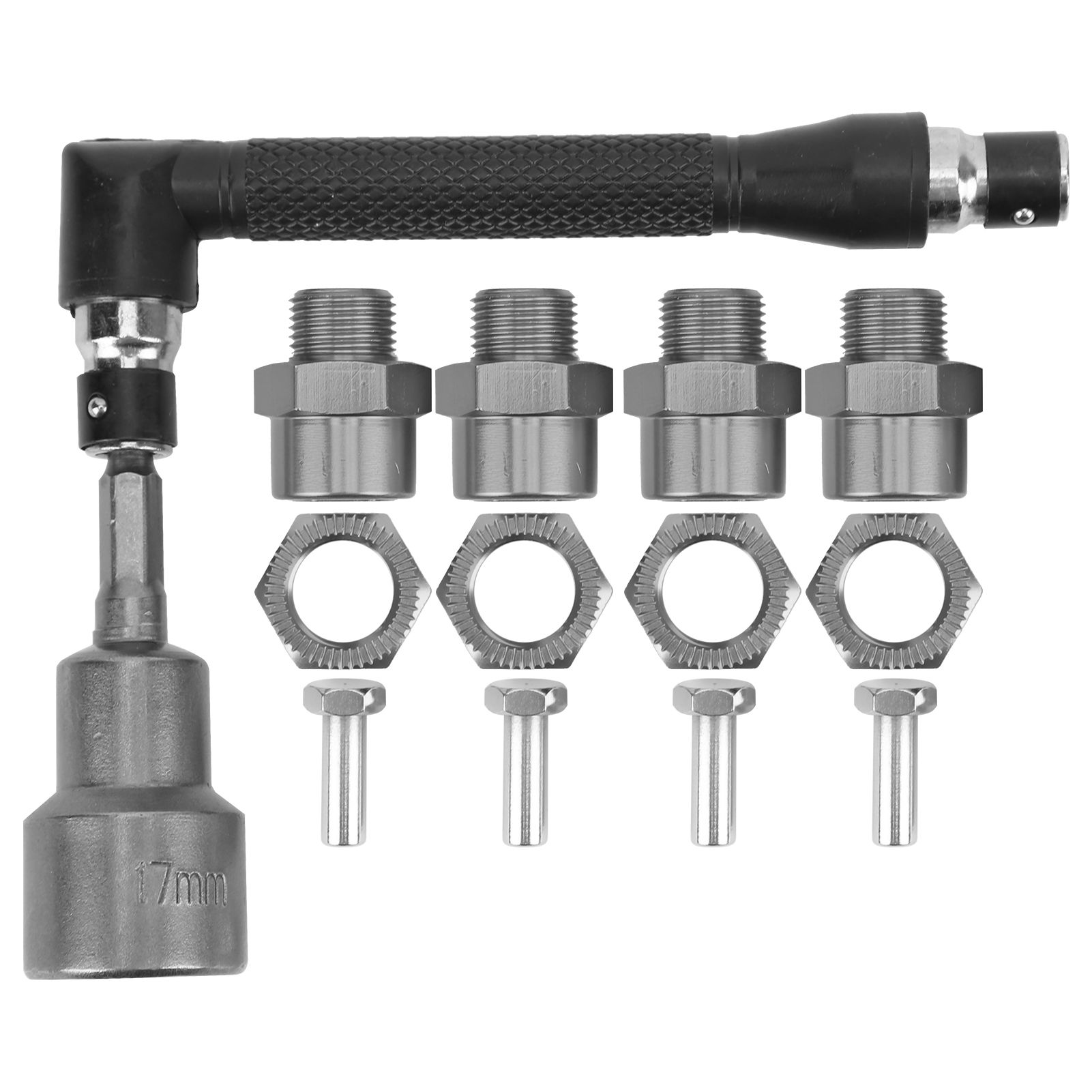 12mm to 17mm Wheel Hex Hub Conversion Adapter Socket Spanner for 1:10 1/8 RC Car