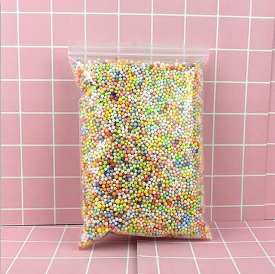 1 Pack DIY Snow Mud Particles Accessories Slime Balls Colorful Small Tiny Foam Beads For Floam Filler For DIY Supplies 2-3.5mm