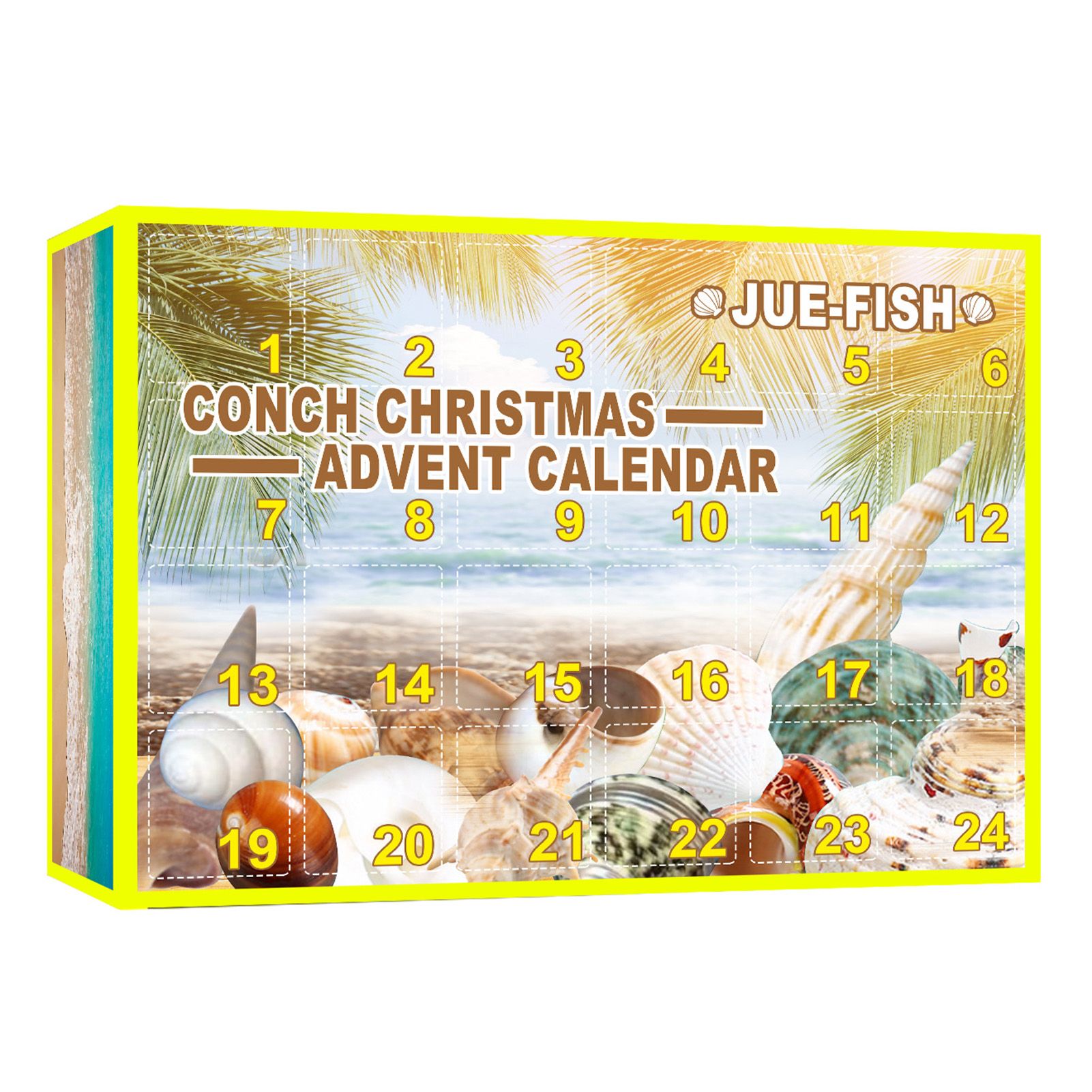 24Pcs Calendar Box Collective Amusing Plastic Conch Christmas Advent Calendar for Kids