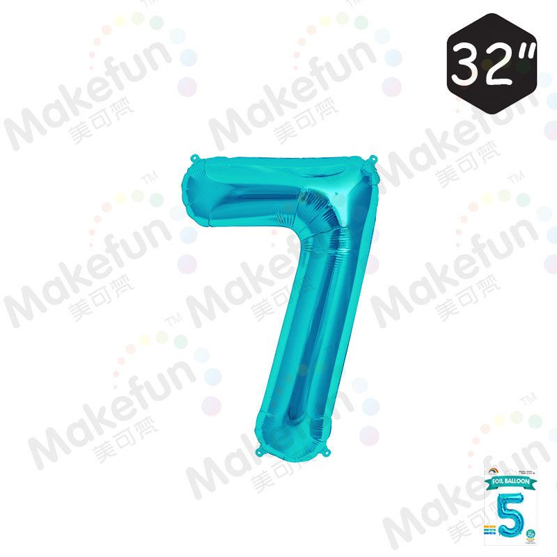 GC New 1 Pcs 32  Inch Number 0-9 Number Balloon Tiffany Blue Birthday Party Wedding Decoration Helium Foil Polyester Film Big Balloon