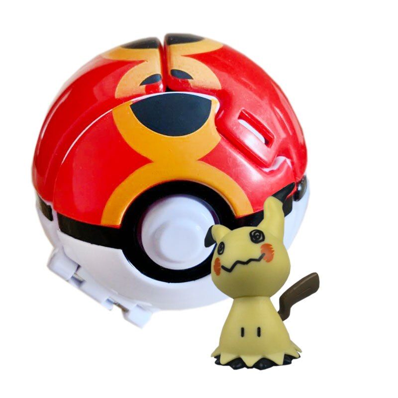 Poke Pika + 1pcs Free Random Tiny Figures Inside Action Figures Toys Ball