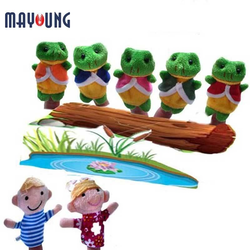 Mayoung 5 Pcs Frog Hen Mouse Animals Finger Puppets Story Telling Nursery Fairy Tale The Perfect Birthday Christmas Gift