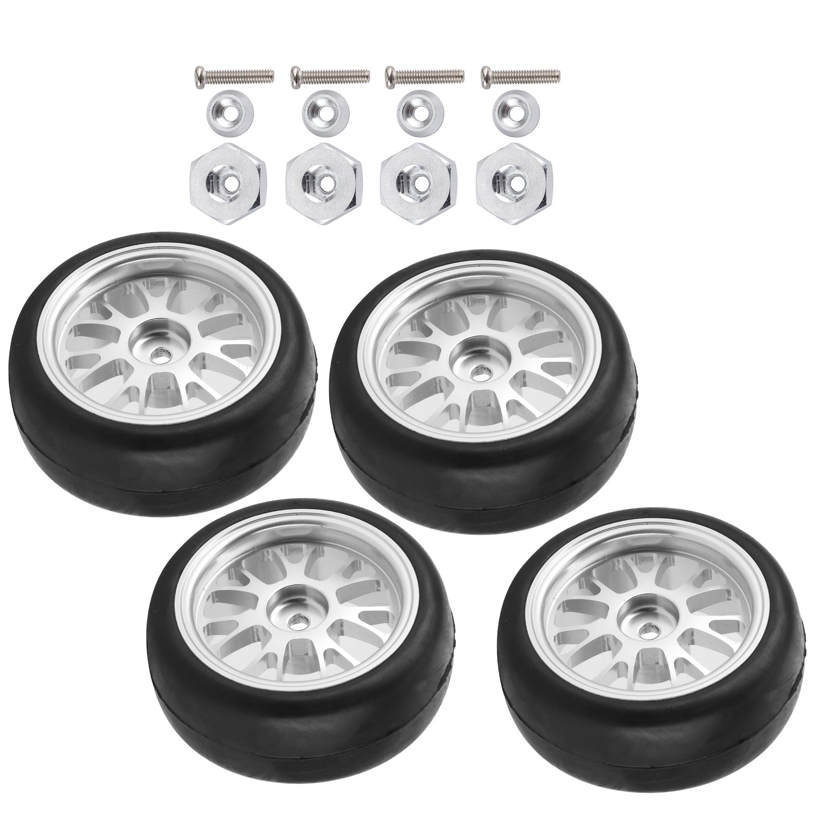 RC Parts Toy Accessory Remote Control Car Soft Tire Metal Wheel Hub With