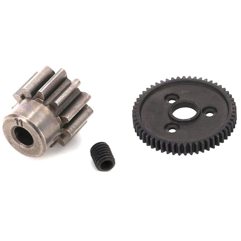 2 Set RC Car Part: 1 Pcs Hardened Steel Metal Spur Gear 54T & 1 Set Metal Motor Gear Pinion Gear 32P 11T 3.175mm 6747