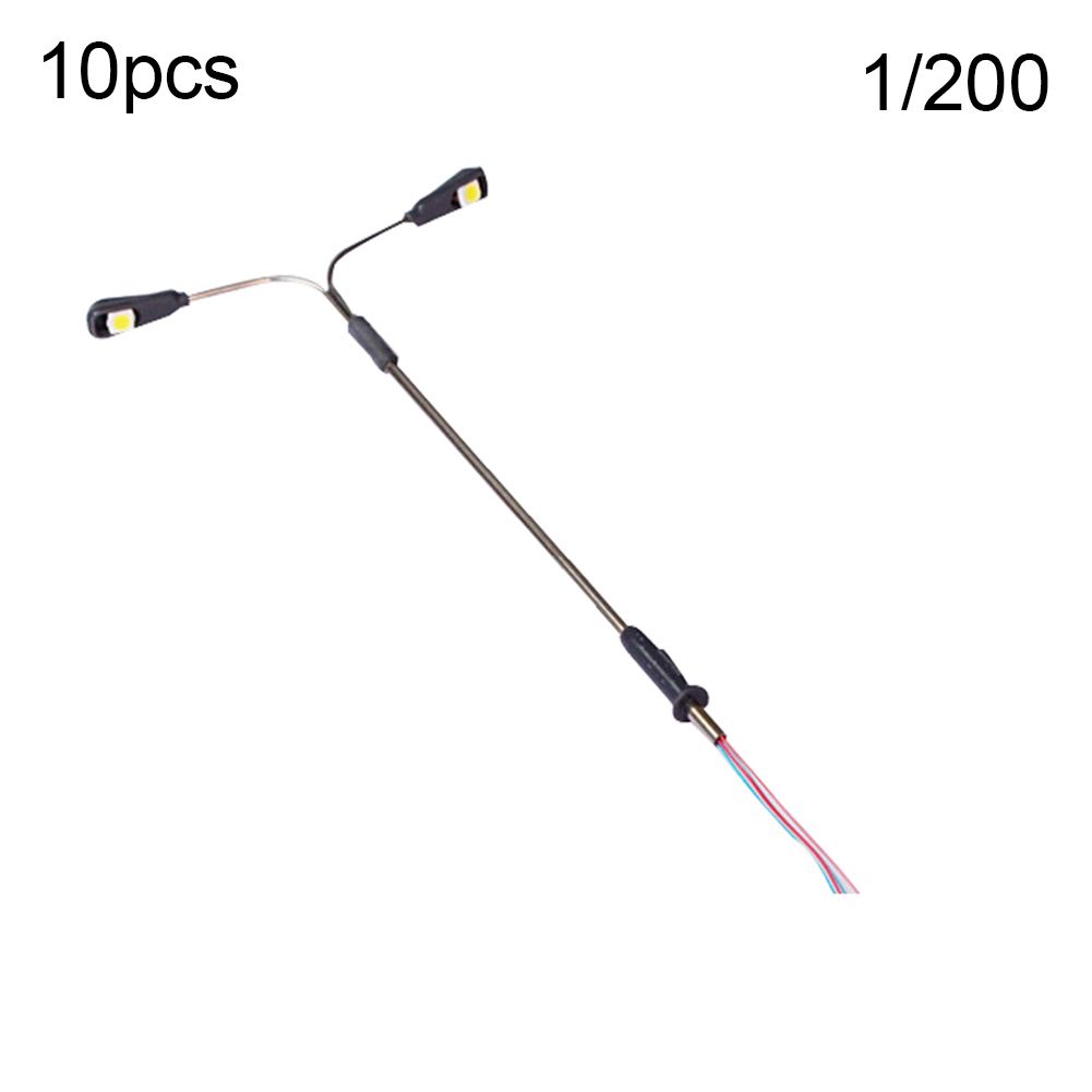 10Pcs/Set Mini LED Street Lamp Model Rilway Train Scenery Landscape Ornaments