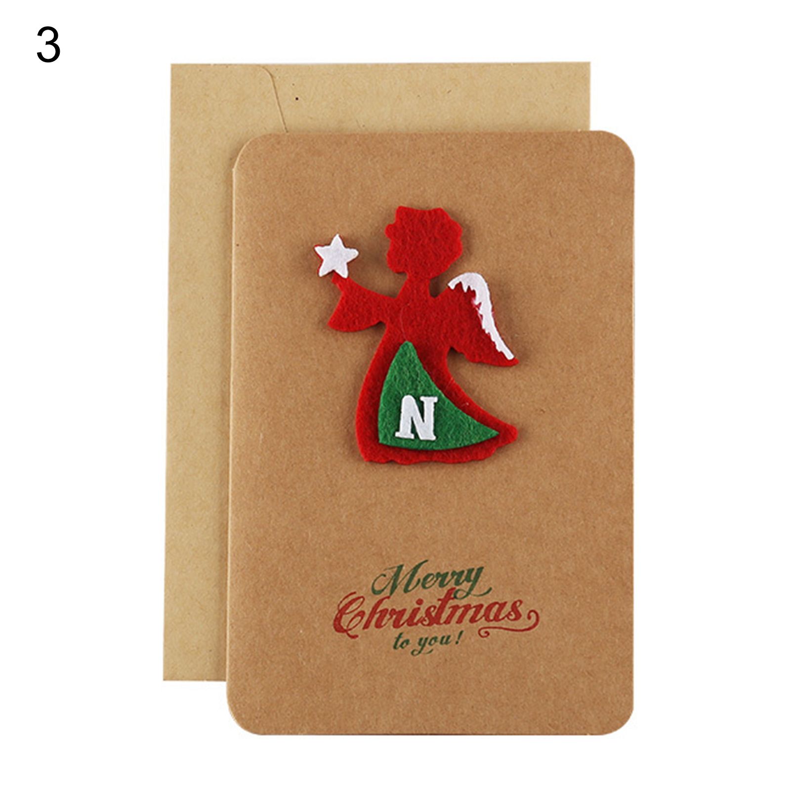 Blessing Card Ornamental Handmade Christmas Greeting Card