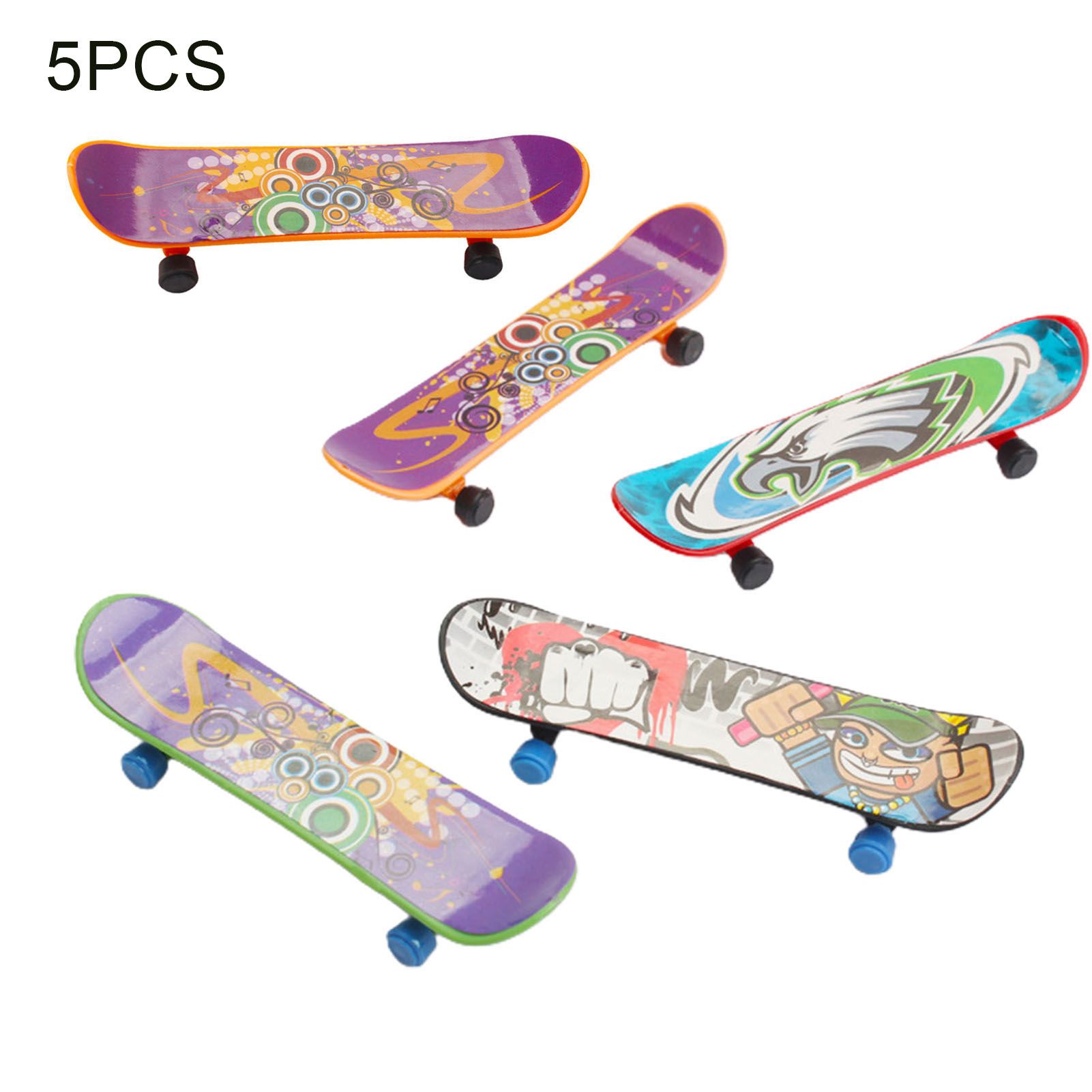 5Pcs Fingerboard Smooth Sturdy Plastic Finger Skate Scooter for Gift