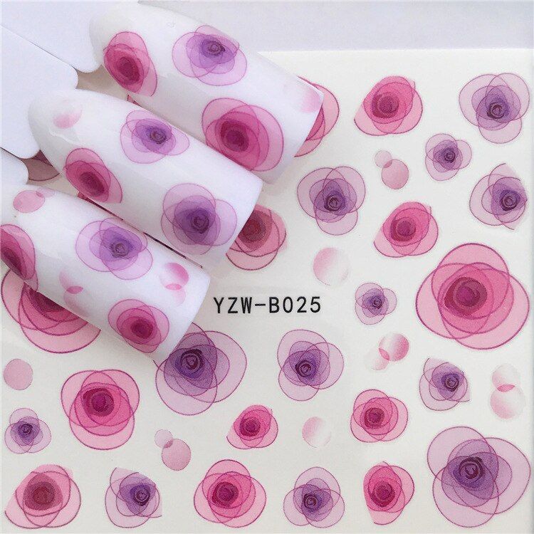 1Pcs Feather Wind Chime Nail Sticker Butterfly Flower Water Transfer Decal Sliders for Nail Art Decoration Tattoo 2018 Hot