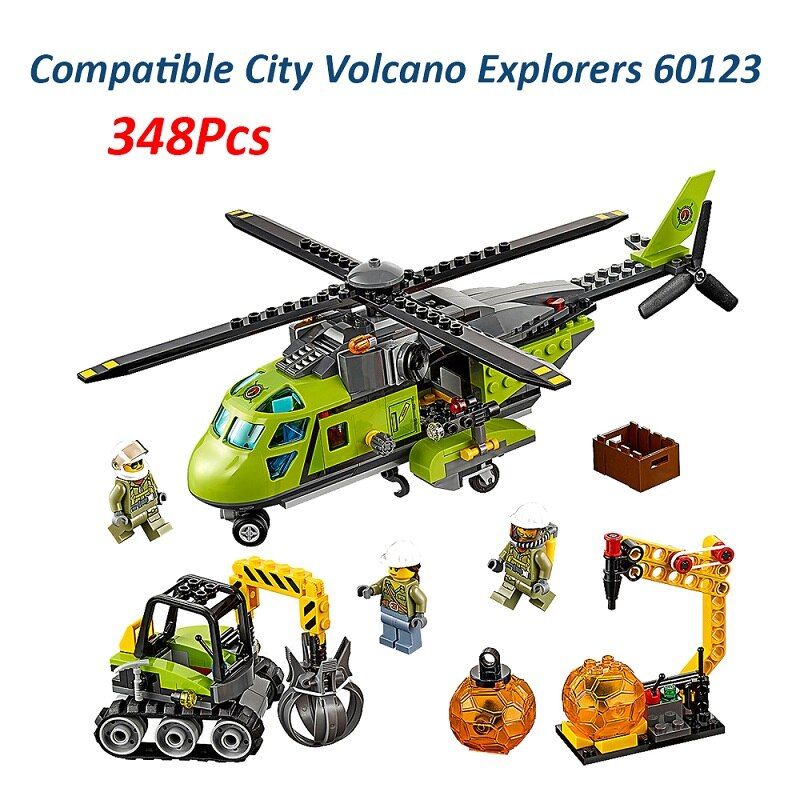 All series City Volcano Explorers Building Blocks toys for Childrens Bricks Model Kid Gift