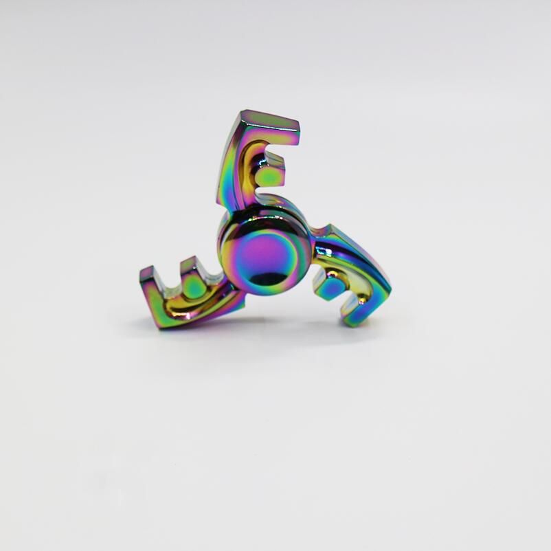 Fidget Spinner Colorful Three Leaves Axe Fingertip Gyro For ADHD Anti Stress EDC Zinc Alloy Toy Hand Spinner