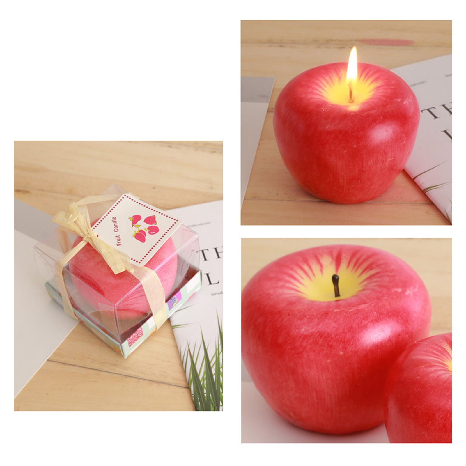Fruit Scented Candle Tasteless Easy to Use Christmas Festival Candle