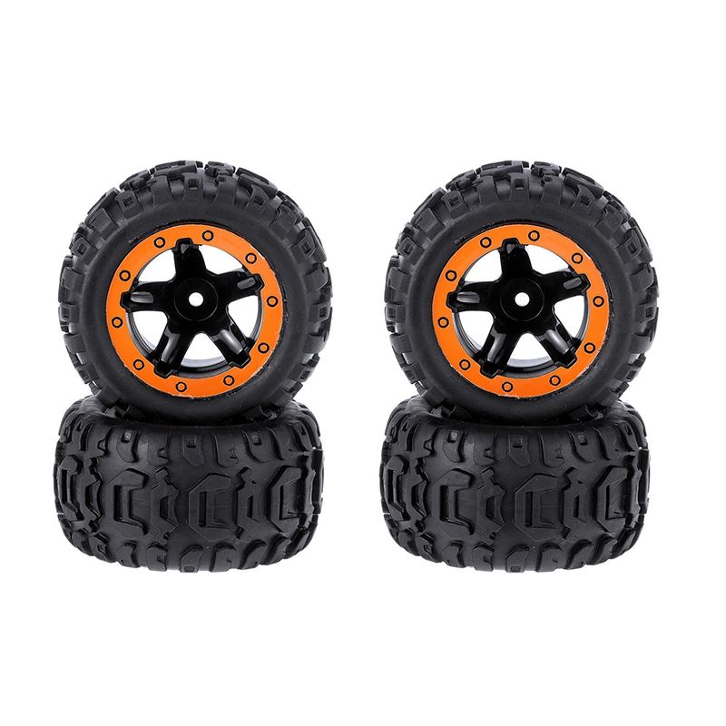 4PCS Tires & Wheels Rims Remote Control Cars Accessories for HBX 16889 1/16 RC Car Vehicles Spare Parts M16038(null)