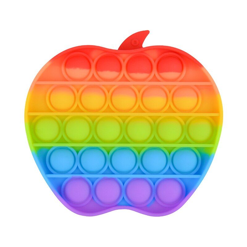 Rainbow Fidget Toys Push Bubble Antistress Sensory Toy Hands  Soft Stress Reliever Toys For  Child Decompression