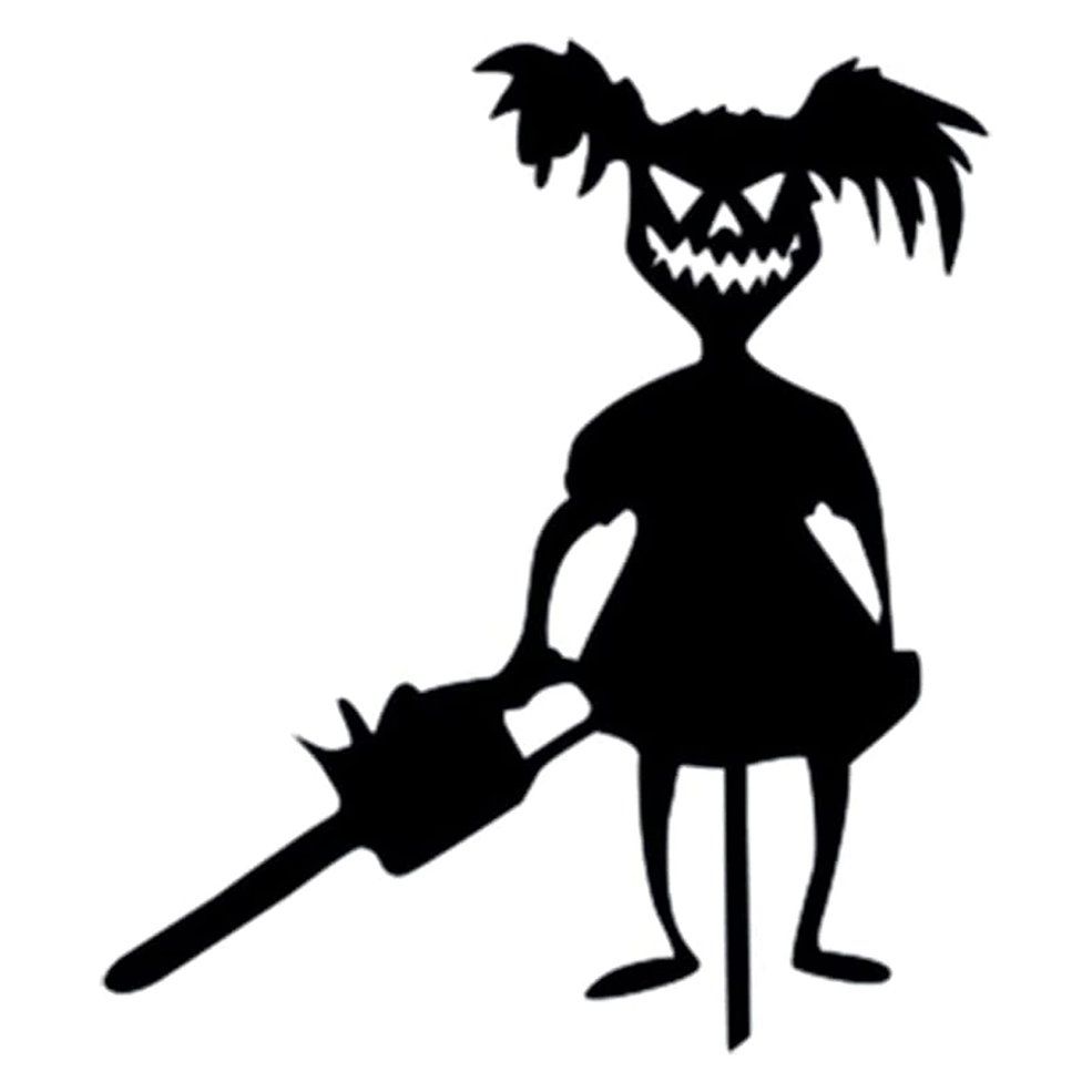 Cimiva Silhouette Little Devil Garden Silhouette Metal Yard Post Outdoor Silhouette