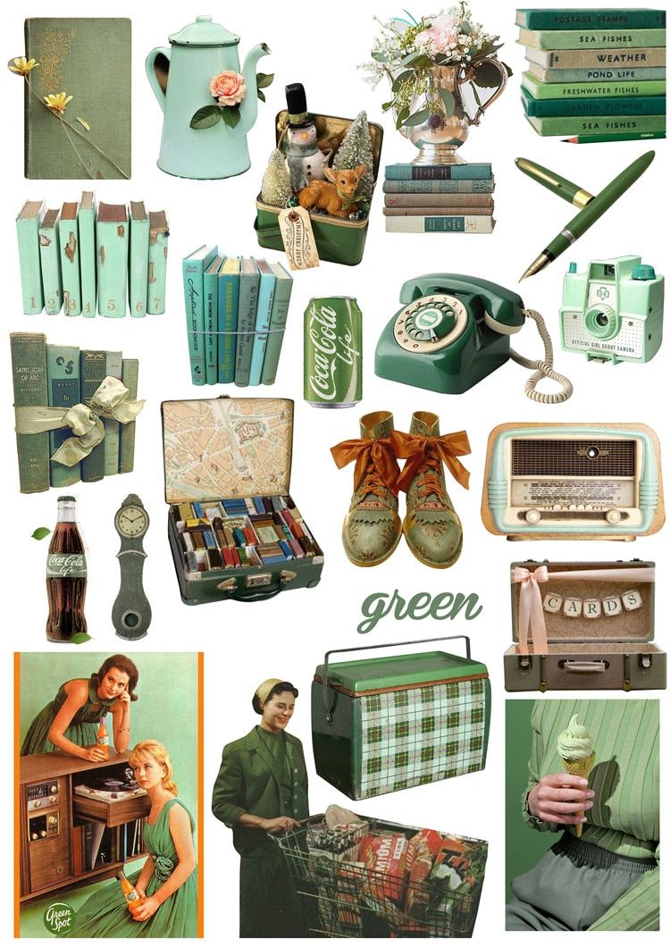 Color series vintage Stickers Crafts And Scrapbooking book Decorative sticker DIY Stationery