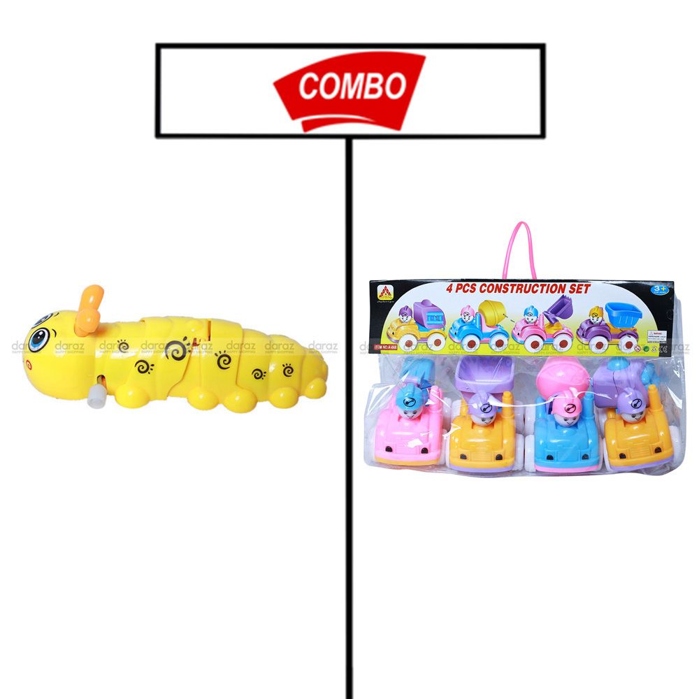 Insect Toy & 4Pcs Construction Toy Set Combo Pack