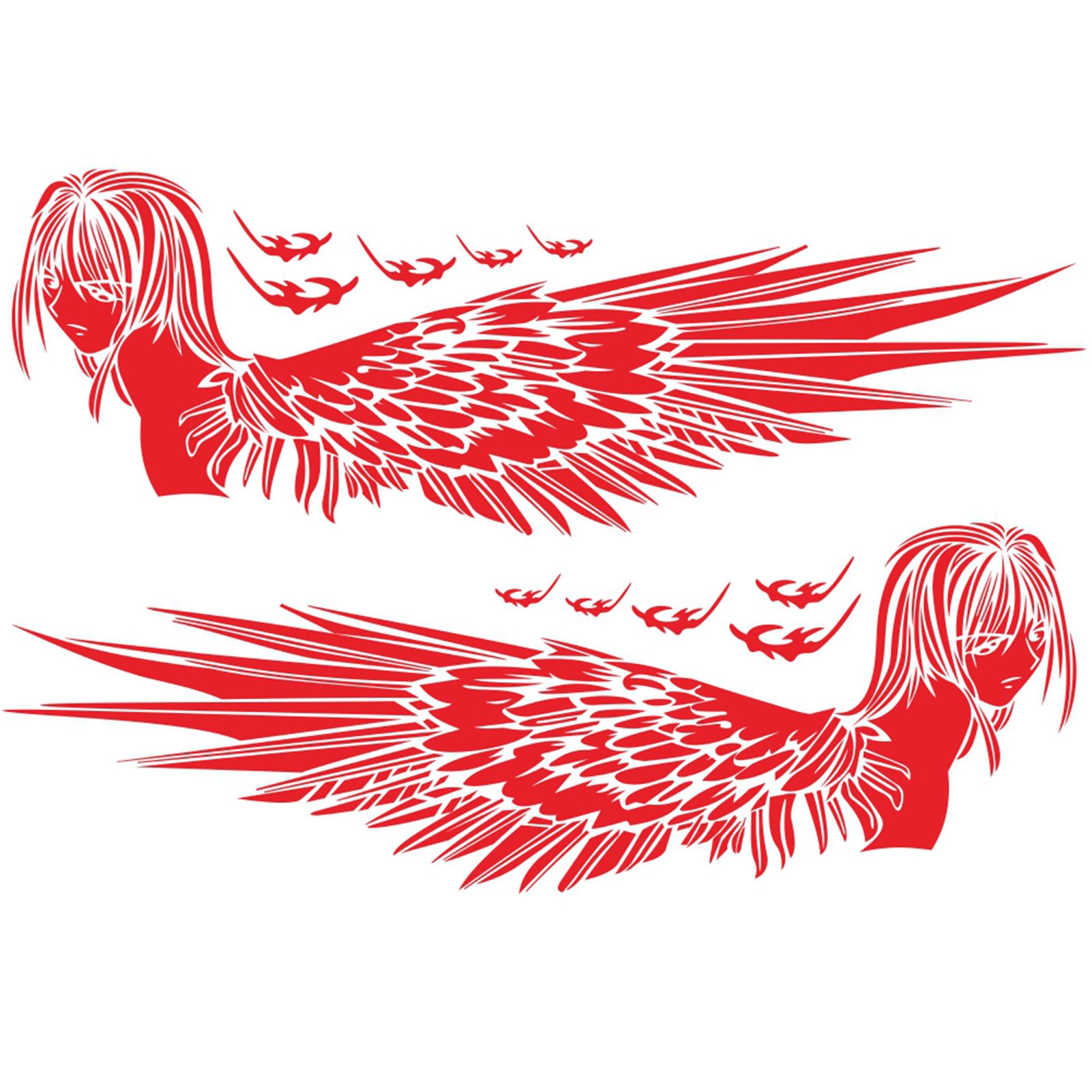 Car Decor Sticker Eye-catching Lovely Angel Wing Car Decor Sticker
