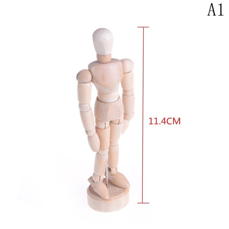 3 Sizes 4.5''/5.5'' 8" Drawing Model Wooden Human Male Manikin Jointed Mannequin Puppet 1PCS