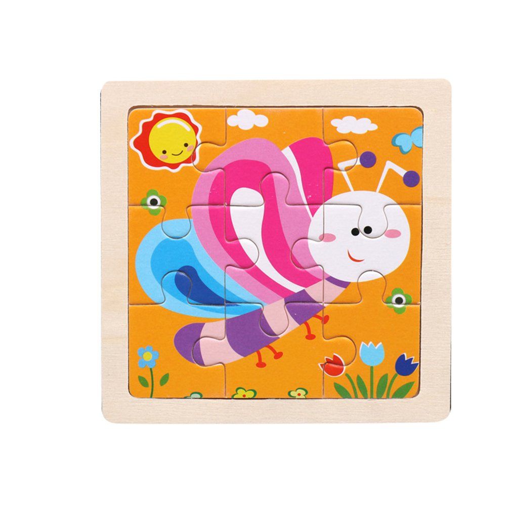 Small Puzzle Children'S Puzzle 9 Pieces Of Woody Forest Animal Story Puzzle