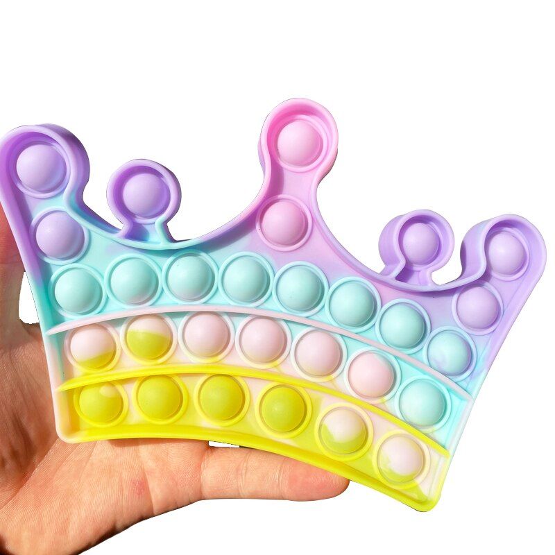 Fidget Reliver Stress Toys Rainbow Push Bubble Antistress Toys  Children Sensory Toy To Relieve Autism Shipping Free