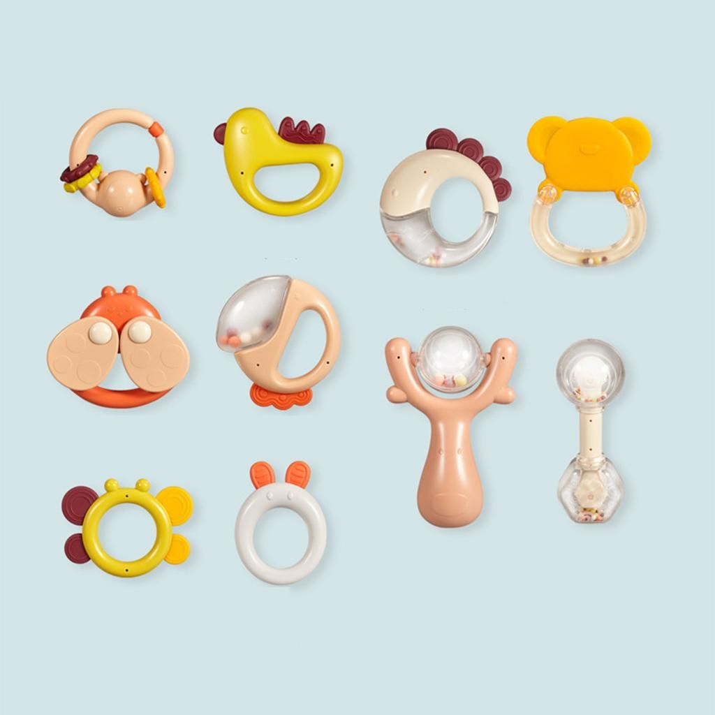 Baby Rattle Teether Baby Toys Shaking Bell Rattle Set Infant Newborn Toys Baby Rattle Sets Teether Rattles Toys