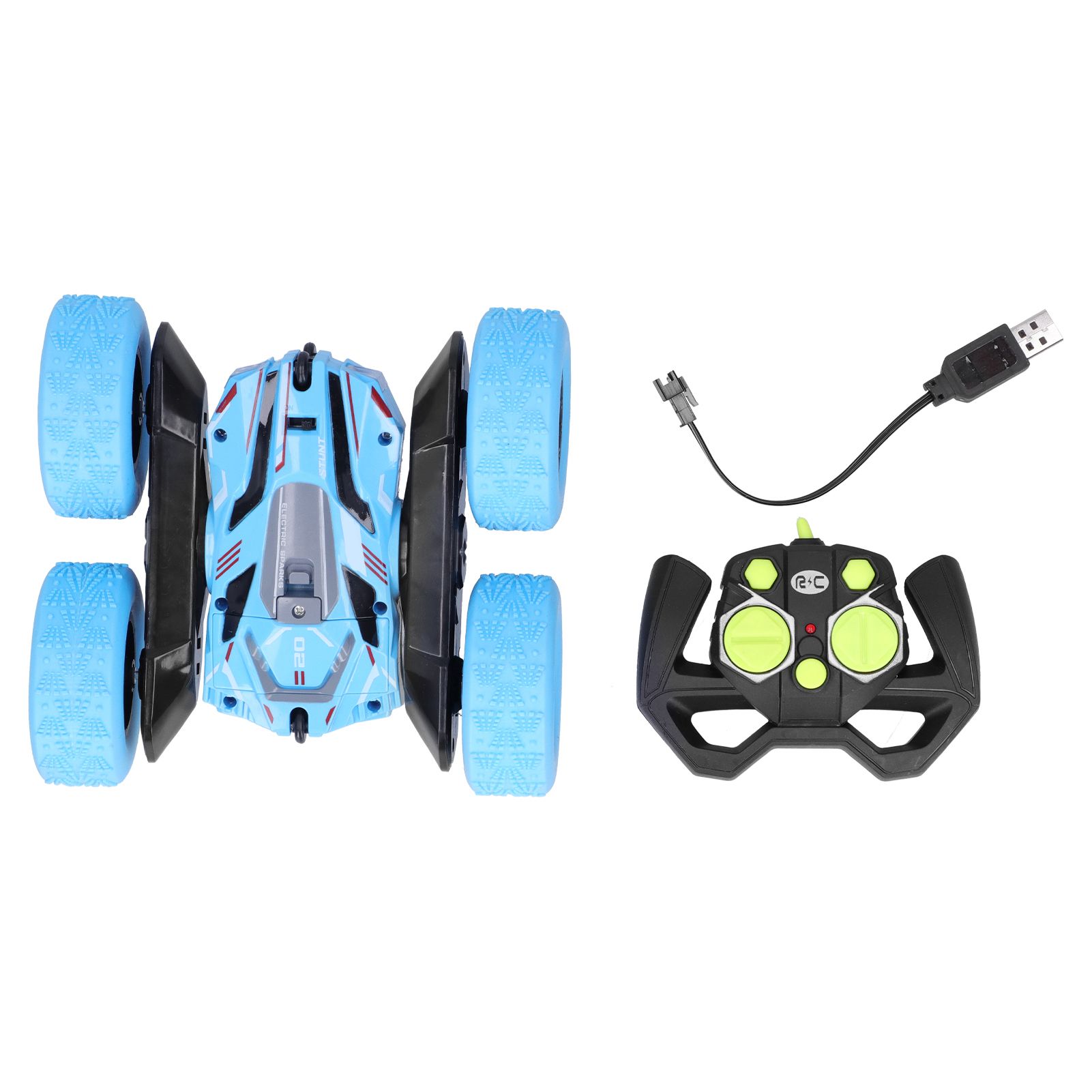 2.4G Double‑Sided RC Drift Car 360 Degree Rotating Stunt Toy Children New