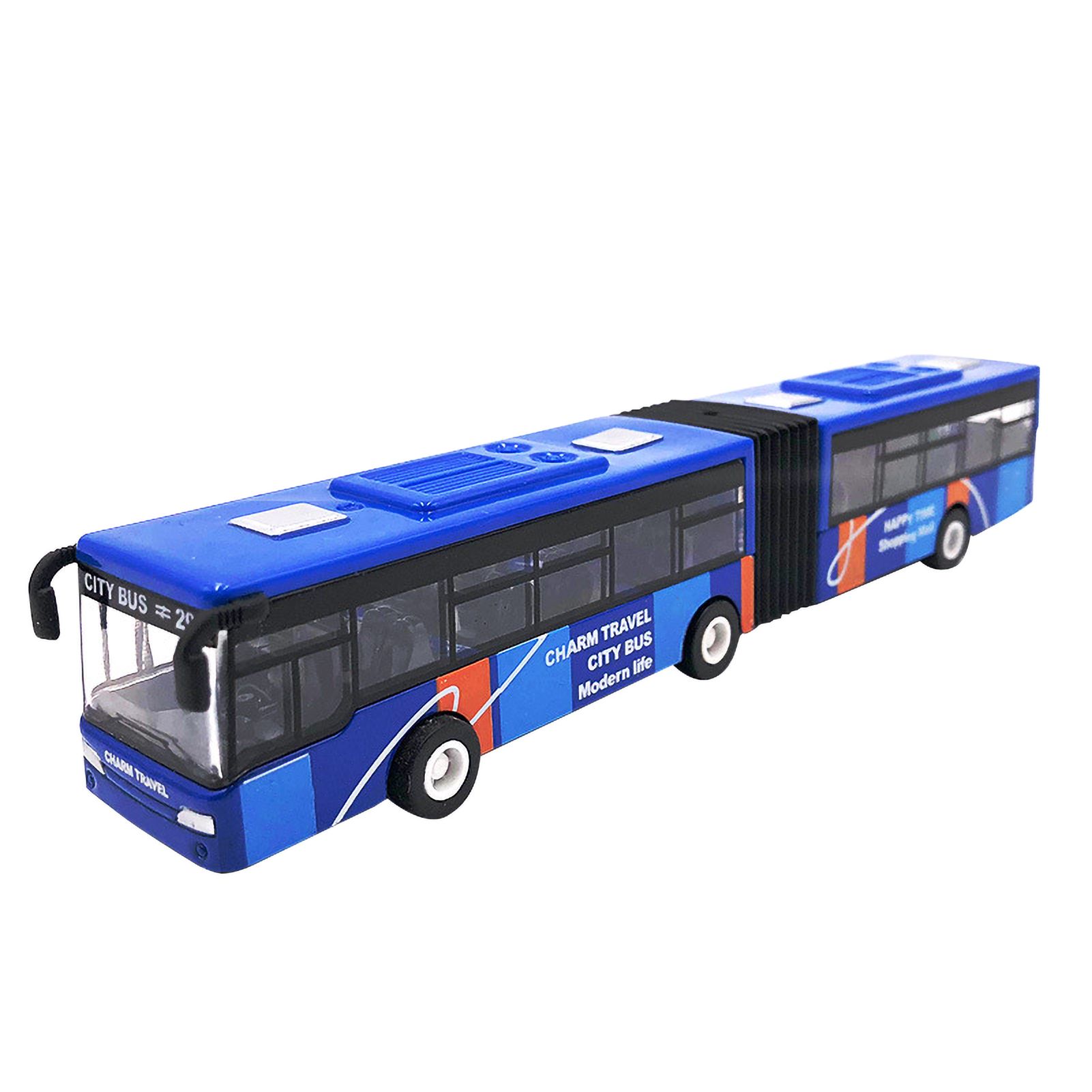 Metal Diecast Model Vehicle Shuttle Bus Cars Toys Kids Pull Back Vehicle Gift