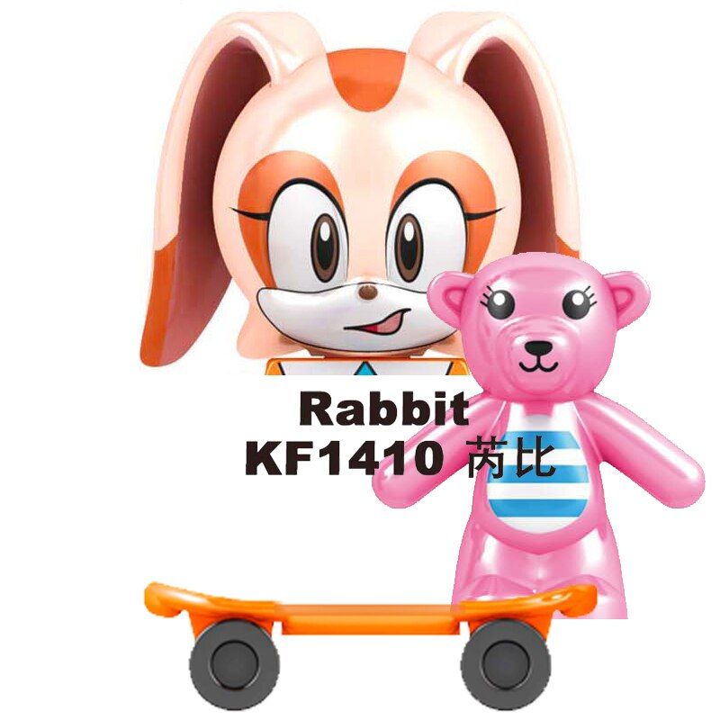 Building Blocks Super Series Sonicing Amy Rose Ray Storm Shadow Bricks Action Figures Head Toys For Children KF6123 KF6124