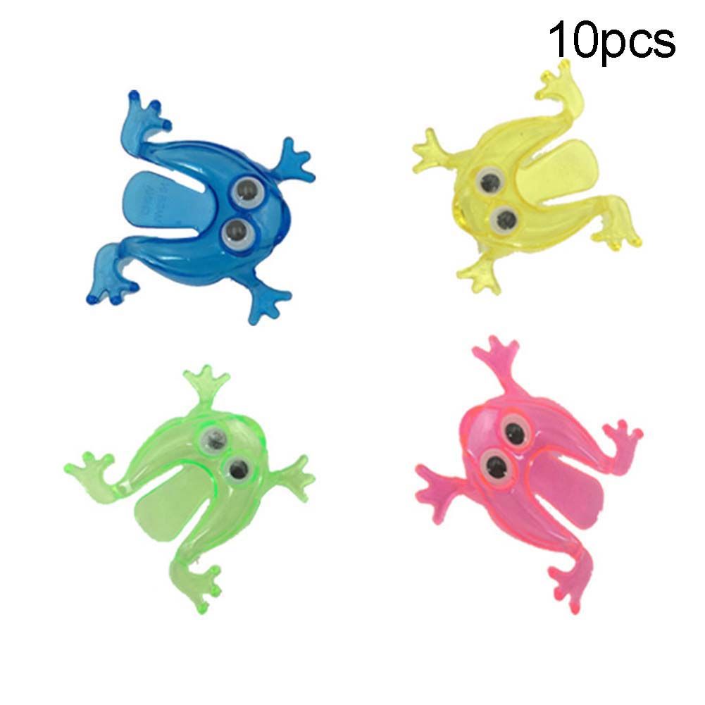 10Pcs Mini Jumping Frog Finger Pressing Desktop Game Kids Toy Gift Party Favors