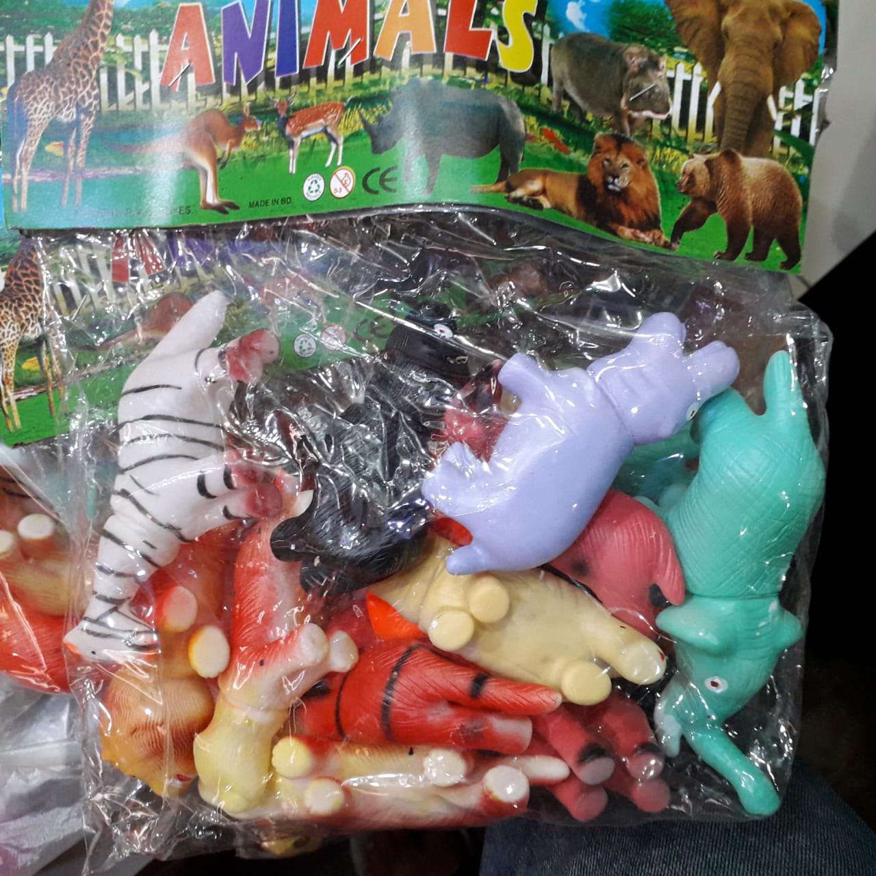 Plastic Mini Jungle Animals Toys 12 Piece Set Animal Collection For Kids
