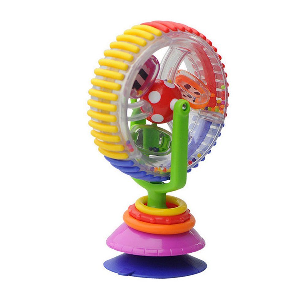 HA Baby Multi-Colors Rattle Toys Rotating Ferris Wheel Toys With Sucker Base-Multi-color mixed