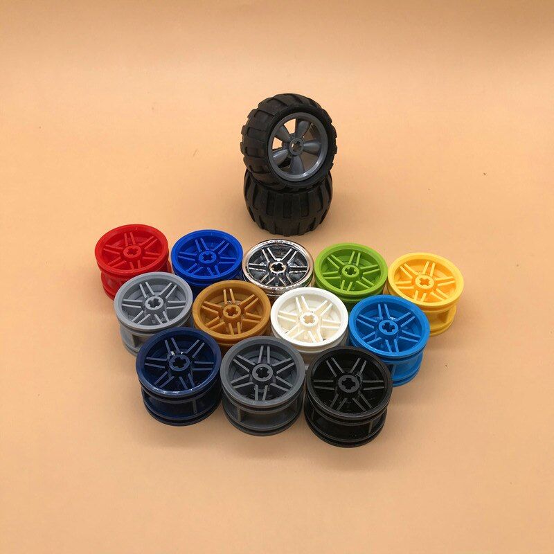 MOC technology sports car building block 61481 + 56145 wheel tyre 43x26mm compatible with ev3 DIY assembly educational toys