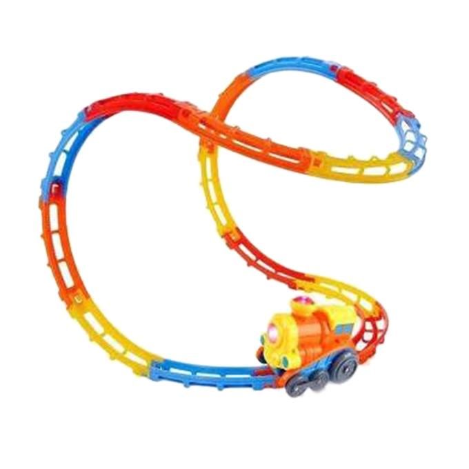 Tumble Track Train Set With Light - Multi-Color