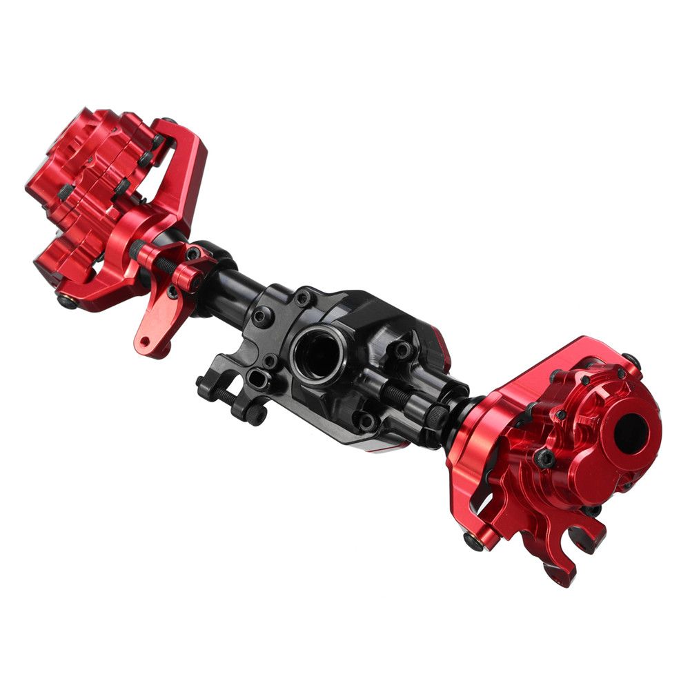 Yfashion CNC Machined Aluminum Front Rear Portal Axle Housing Red Color for raxxas RX-4 er