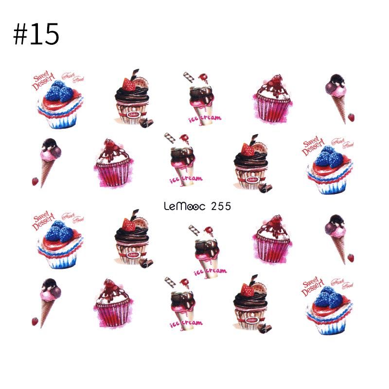 1 Sheet Cherry Nail Water Decals Summer Fruit Orange/Watermelon/ Lemon Nail Transfer Stickers Nail Art DIY Design Decoration