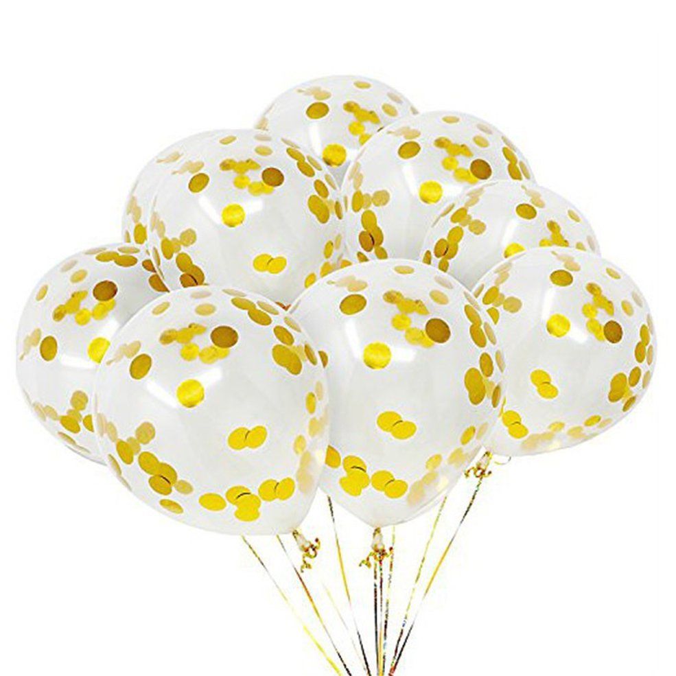 Glossy Golden Paper Latex Balloons Inflatable Air Balloons Holiday Decoration-clear