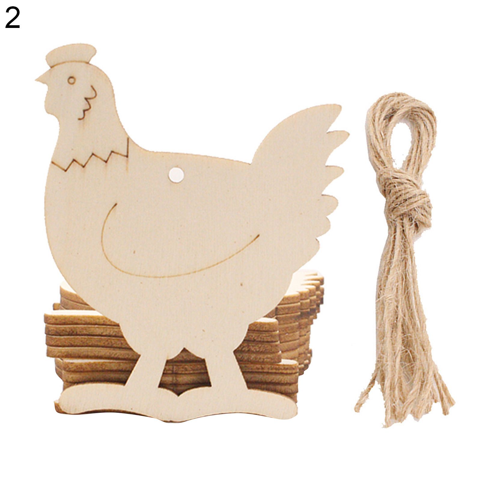 Wooden Easter Ornaments Wear-resistant Lovely DIY Wooden Easter Ornaments