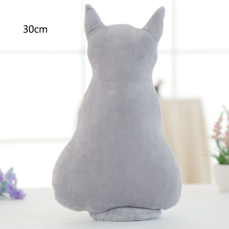 Simulation Cat Soft Pillow Doll Plush Toy Sofa Pillow Back Cushion Birthday Gift for Kids Girls Room Decoratives