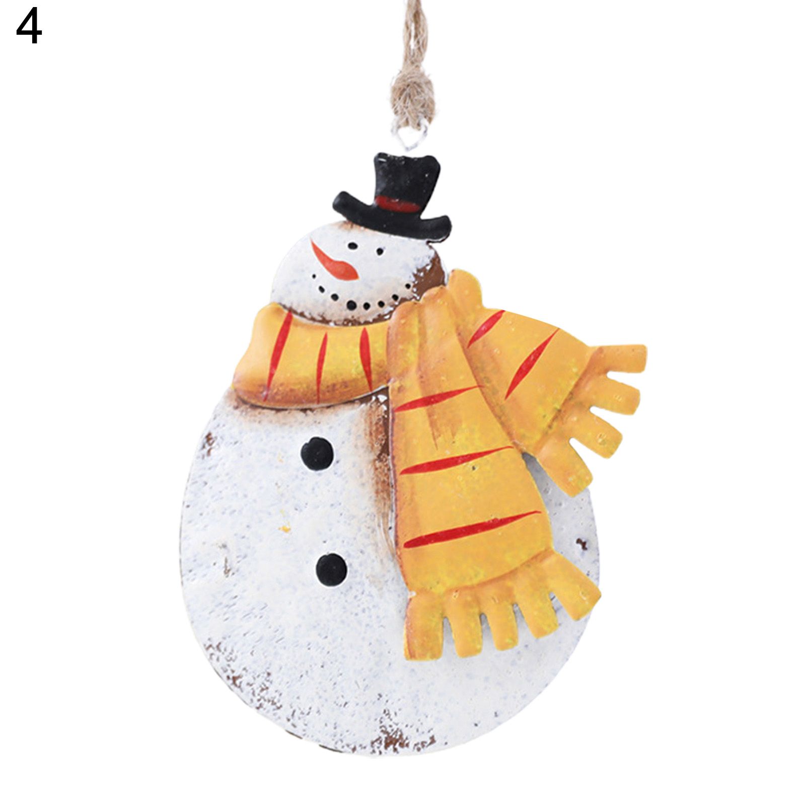 Christ Pendant Decor Ornamental Snowman with Yellow Scarf Christ Ornament