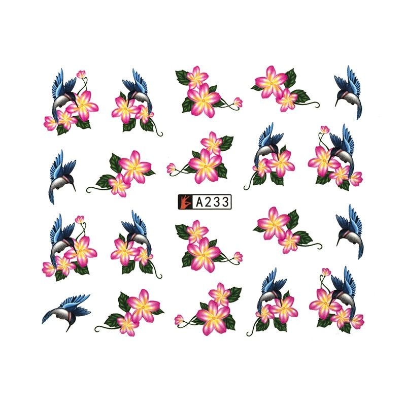 EZOP Nail Sticker Ladies Flower Rose Glitter Design Full Cover Decoration Sticker summe