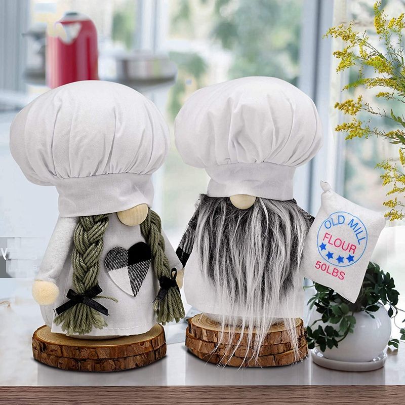 Chef Gnomes Plush Kitchen Decor Gnome Mr Gnome and Mrs Gnome Dolls Farmhouse Christmas Ornament Holiday Presents