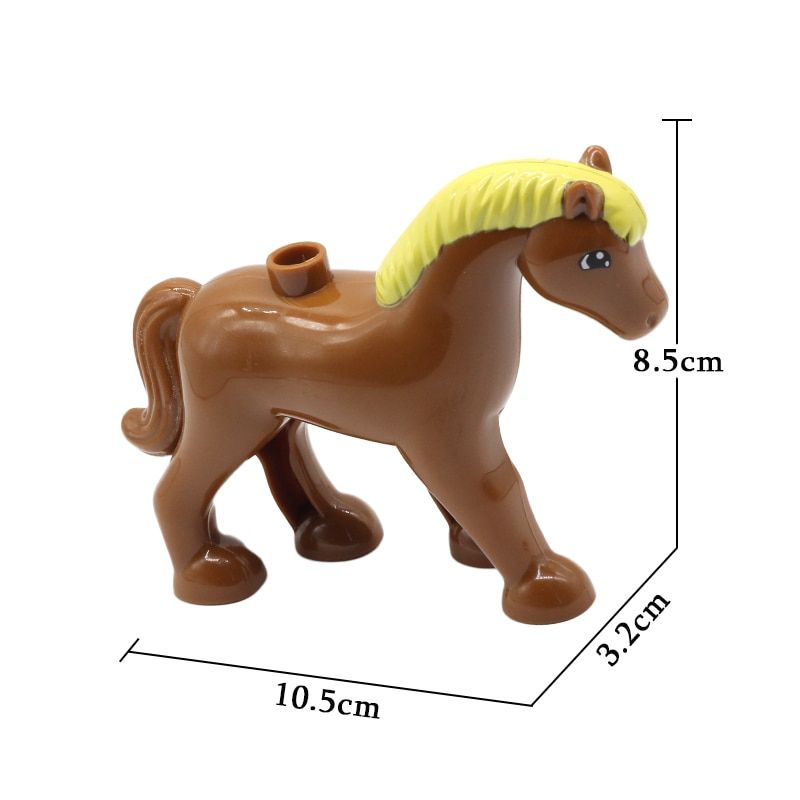 animals big building blocks Model Figures accessories compatible Duplos zoo Dinosaur eggs duck Velociraptor education Toys gift