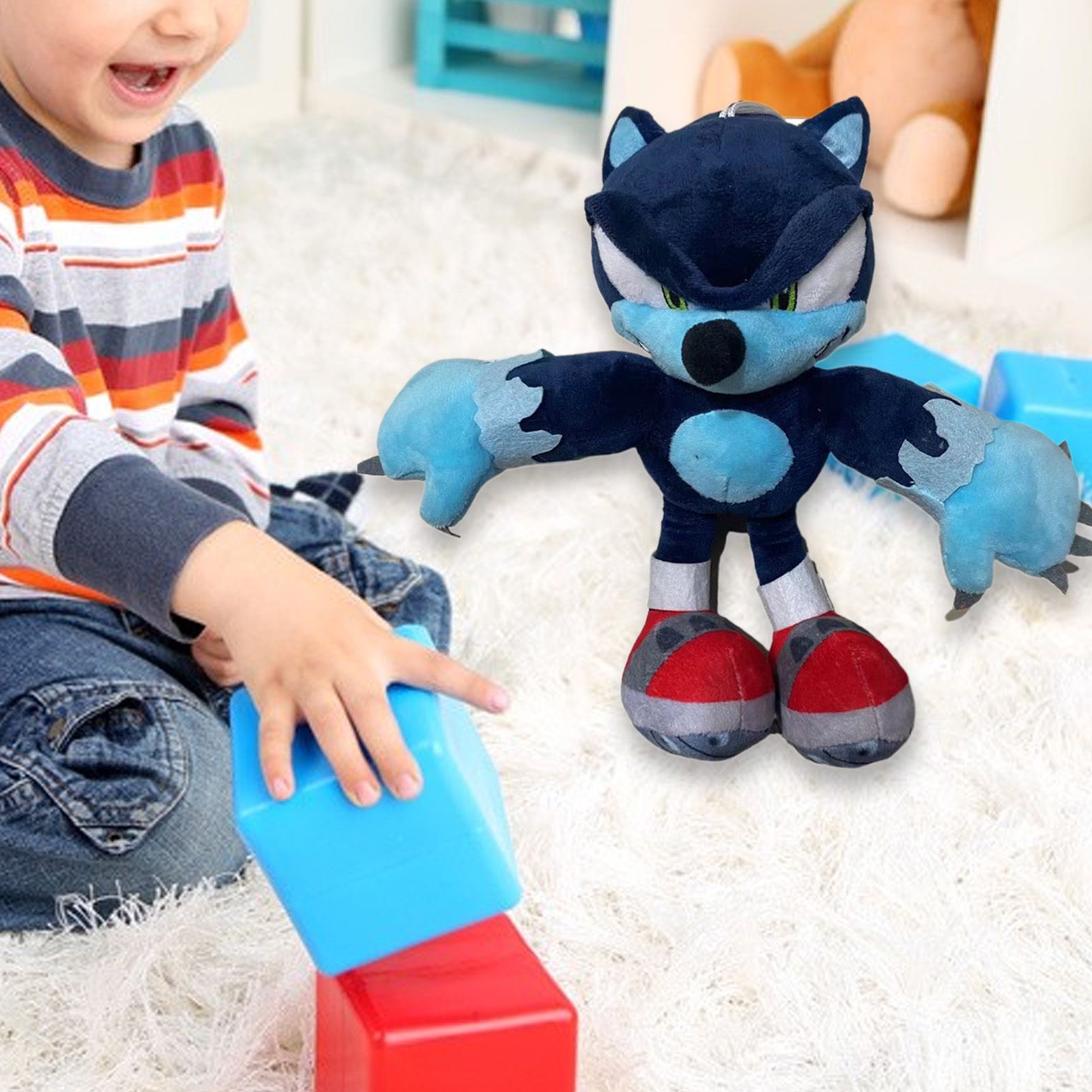 Greenhome 28cm Anime Movie Sonic Plush Toys Bedroom Decoration Fully Filling Soft Cute Cartoon Stuffed Plush Doll Kids Toy Birthday Gift