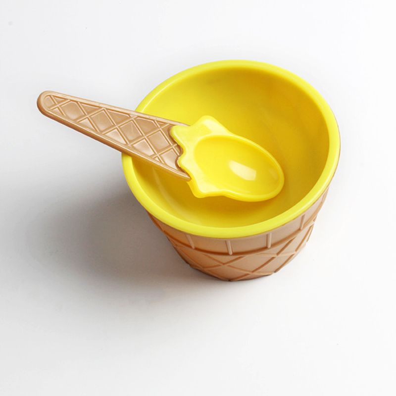 Clear/Fluffy Slime Bowl Box Spoon Fluffy Containers DIY Kit Accessories Slime Stirring Stick Tool Toys Kids Play Ice Cream Bowl