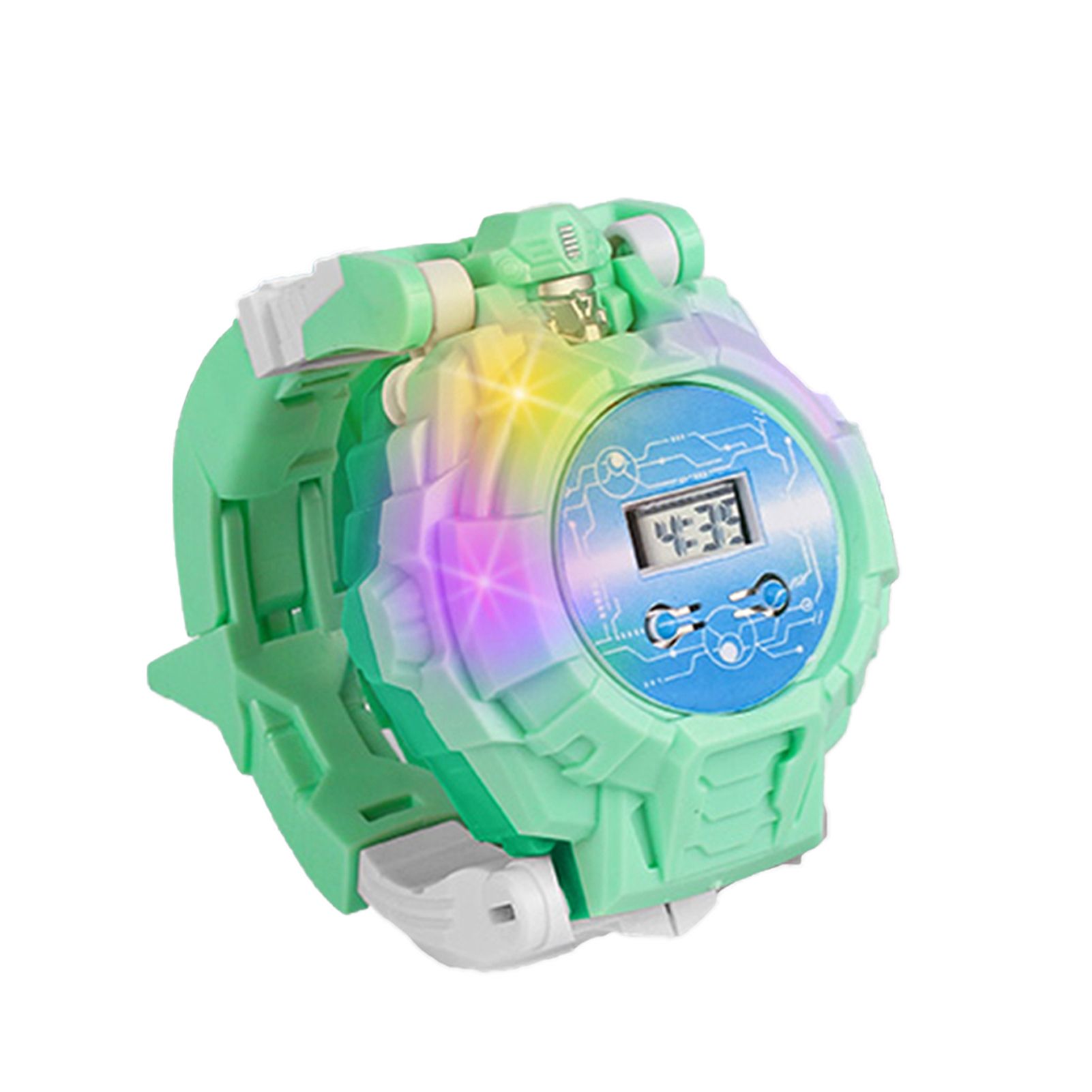 Watch Toy Luminous Intellectual Development Plastic Transformer Robot Watch Toy for Children