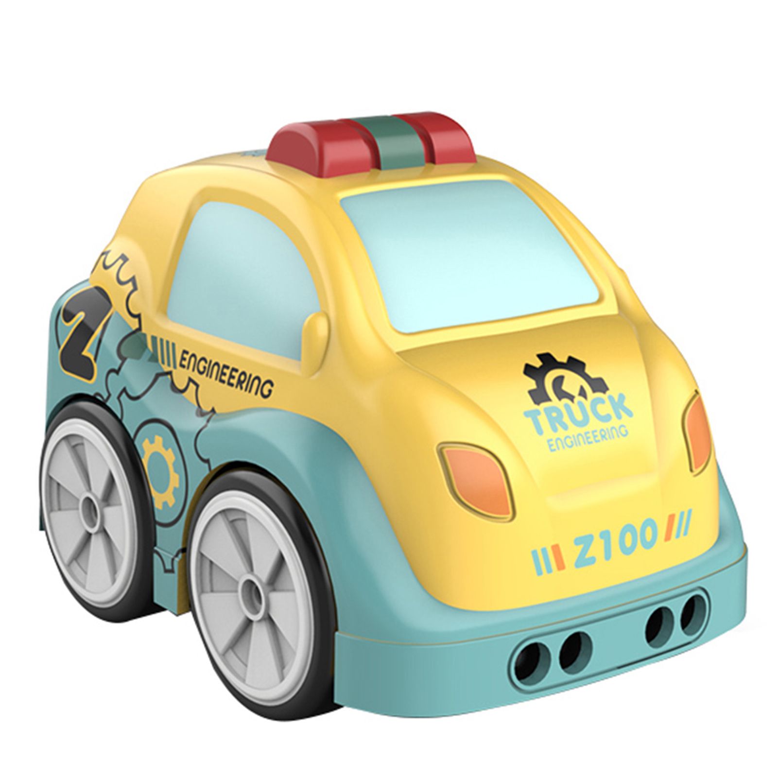 Cartoon Race Car Intelligent Smooth Edges Plastic Bright Color Remote Control Car for Kids